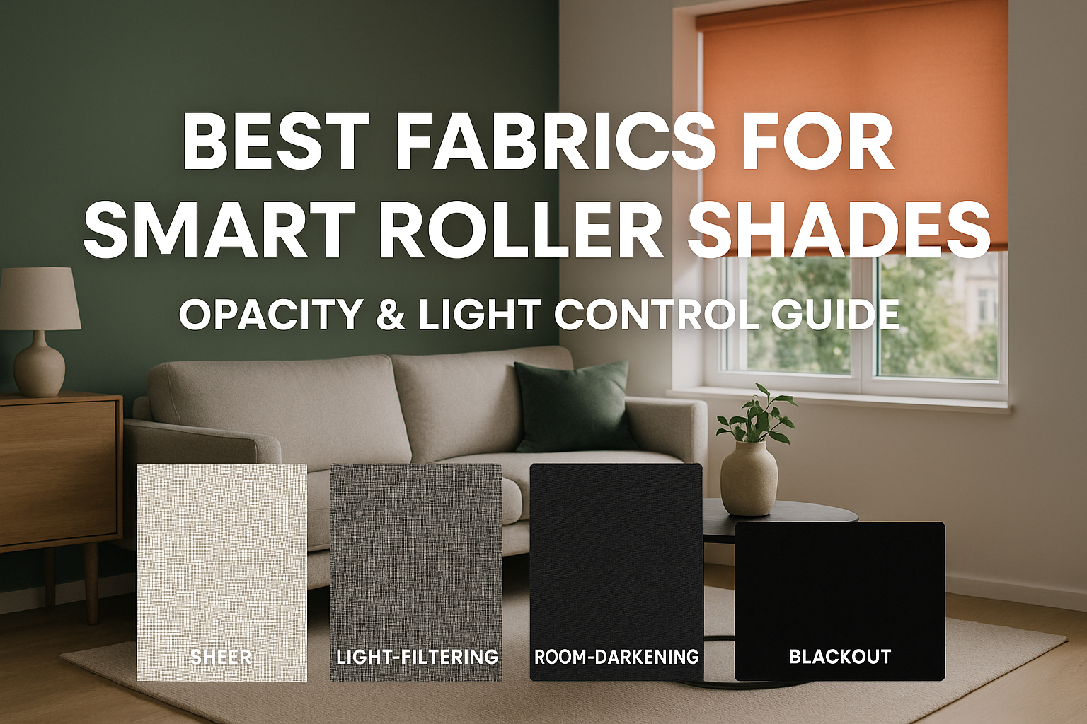 Best fabrics for smart roller shades opacity and light control