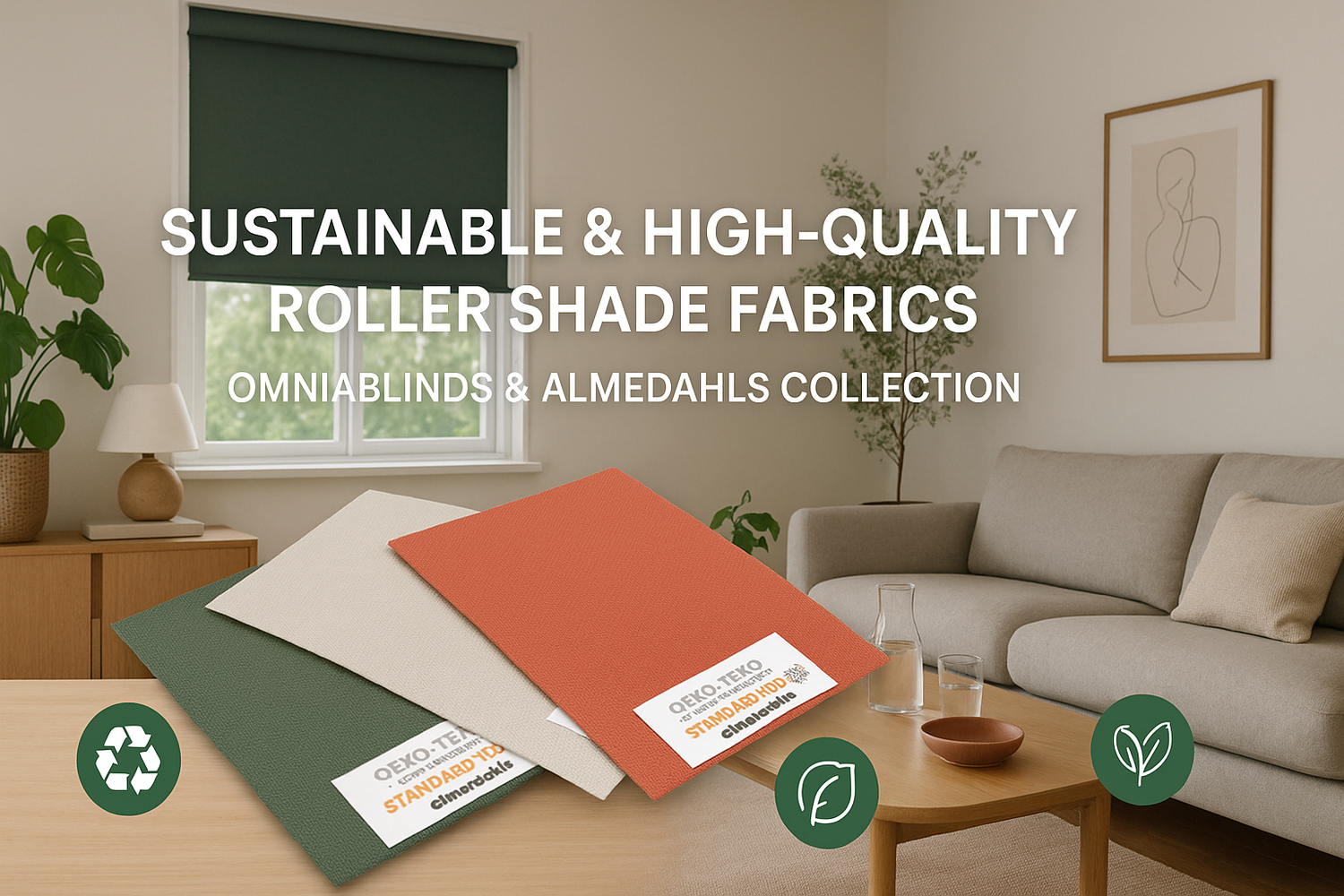 Sustainable & High-Quality Roller Shade Fabrics: The Omniablinds & Almedahls Collection (USA)